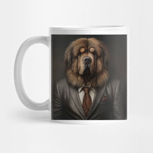 Tibetan Mastiff Dog in Suit Mug